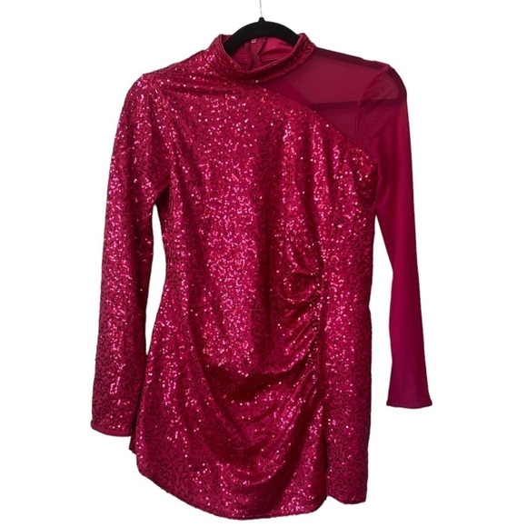 Weismann Me Against The Music Sequin Red Pink Dance Jazz Competition Costume - Picture 3 of 9